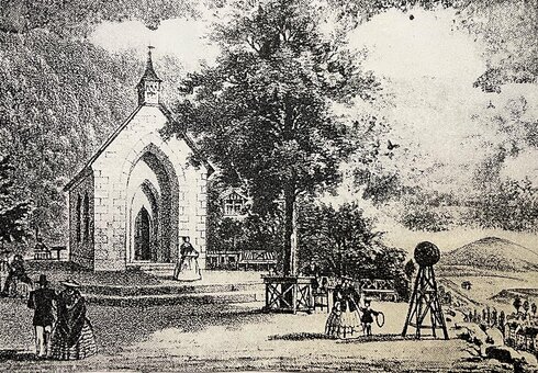 historische Zeichnung der Ottilienkapelle