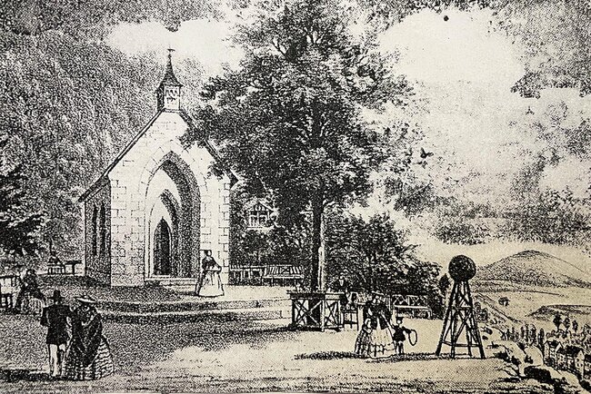 historische Zeichnung der Ottilienkapelle
