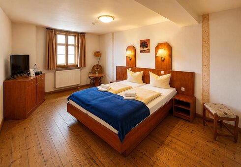 Blick in ein Gästezimmer