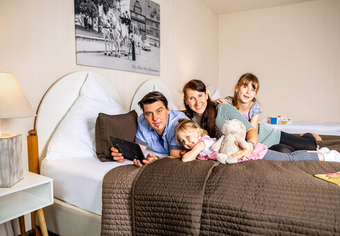 Blick in ein Gästezimmer