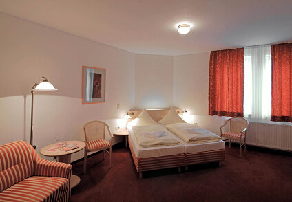 Blick in ein Gästezimmer
