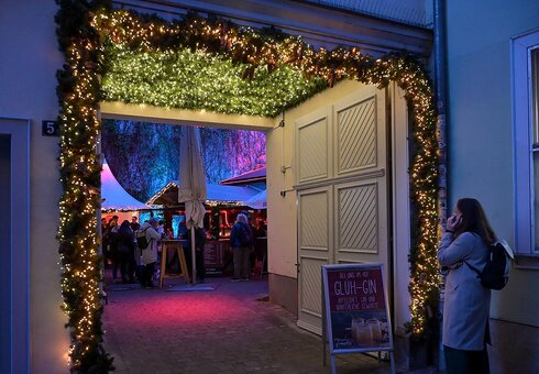 idyllischer Weihnachtshof