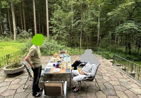 Terrasse am Ferienhaus