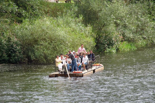 Flößen auf der Saale