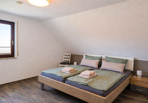 Blick in ein Schlafzimmer