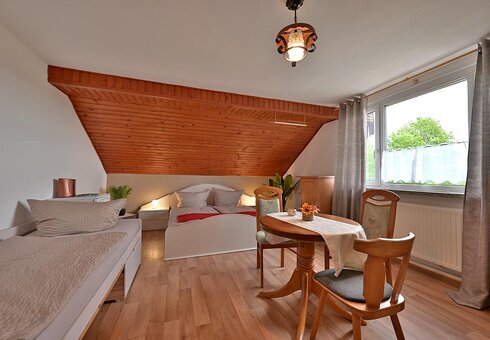 Blick in ein Gästezimmer
