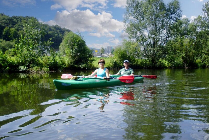 Kanu fahren auf der Saale