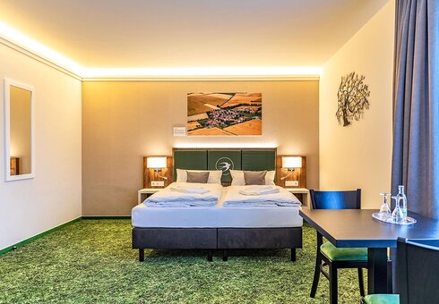 Blick in ein Doppelzimmer