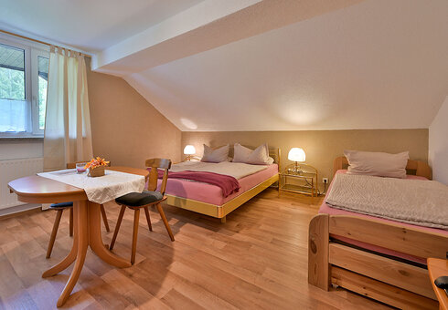 Blick in ein Gästezimmer