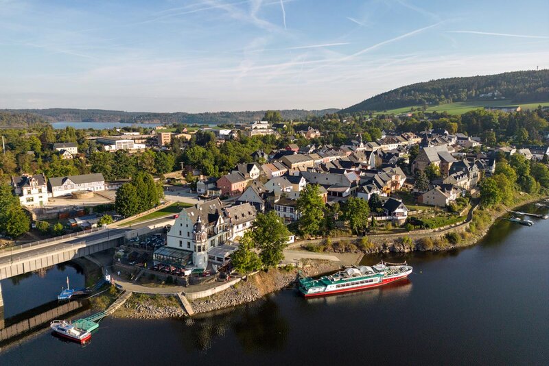 Blick auf den Ort Saalburg
