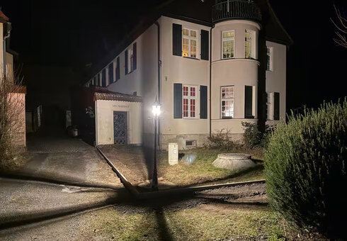 Ferienwohnung "Villa Marienhof" bei Nacht