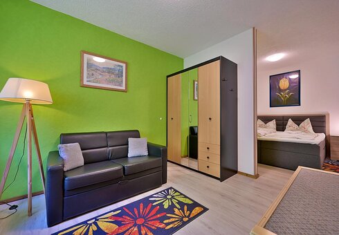 Blick in ein Gästezimmer