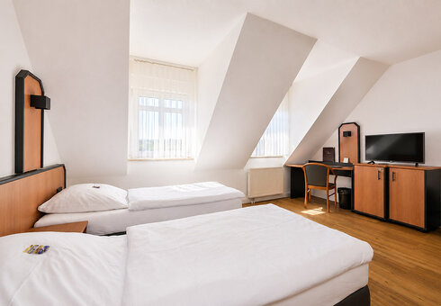 Blick in ein Gästezimmer
