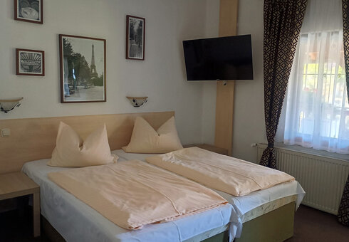 Blick in ein Gästezimmer