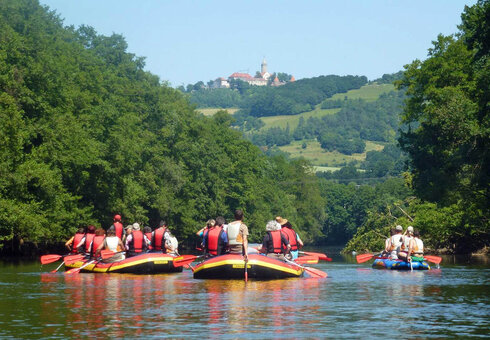 Kanufahren auf der Saale