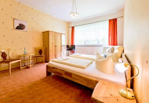 Blick in ein Gästezimmer