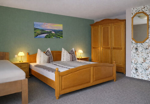 Blick in ein Schlafzimmer