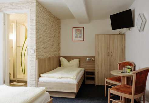 Blick in ein Gästezimmer