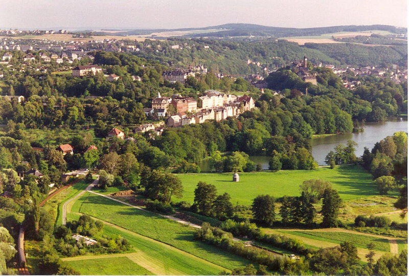 Blick auf Greiz vom Weißen Kreuz