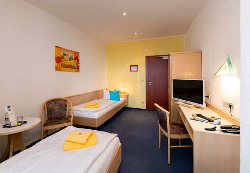 Blick in ein Gästezimmer