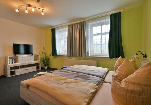 Blick in ein Doppelzimmer