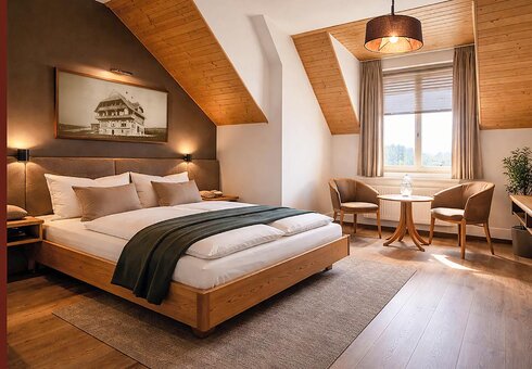 Blick in ein Gästezimmer