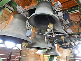 Im Glockenstuhl des Erfurter Carillons
