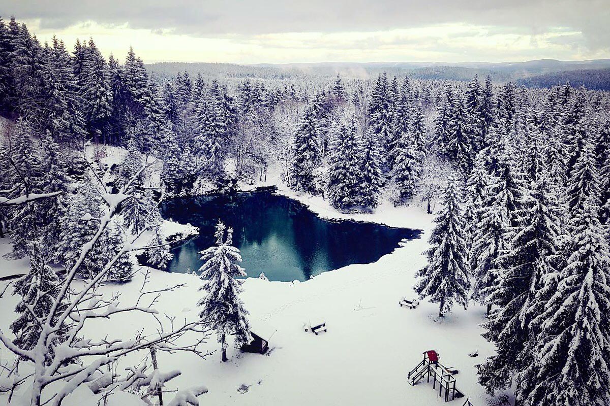 Bergsee Ebertswiese im Winter