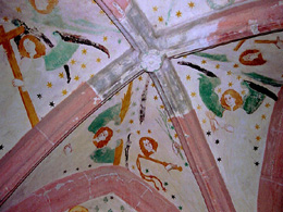 Spätgotische Wandmalerei in der Sakristei