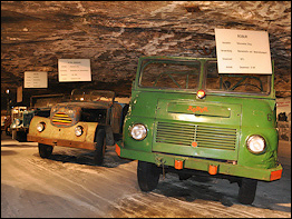 Bergbau-Fahrzeuge im Museum