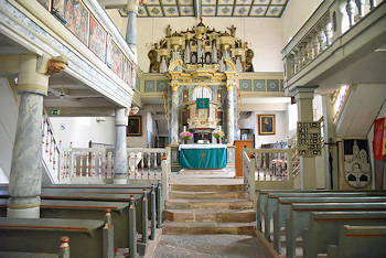 Der Altar der Kirchenburg Rohr