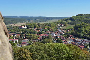 Aussicht vom Dicken Turm auf Kranichfeld