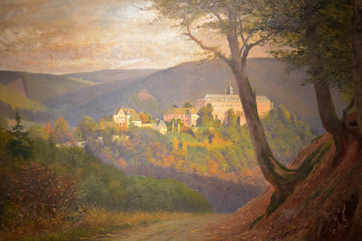 historisches Gemälde vom Schloss