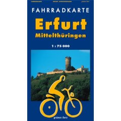 Fahrradkarte Erfurt, Mittelthüringen (Landkarte)