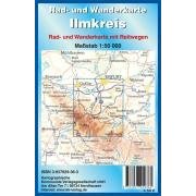 Rad- und Wanderkarte mit Reitwege Ilmkreis 1 : 50 000. Gotha, Erfurt, Arnstadt, Ilmenau, Suhl, Oberweisbach (Landkarte)