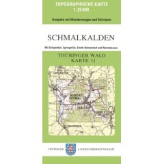Topographische Karten Thüringen : Naturpark Thüringer Wald, Schmalkalden und Umgebung (Landkarte)