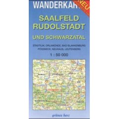 Wanderkarte Saalfeld, Rudolstadt und Schwarzatal (Landkarte)