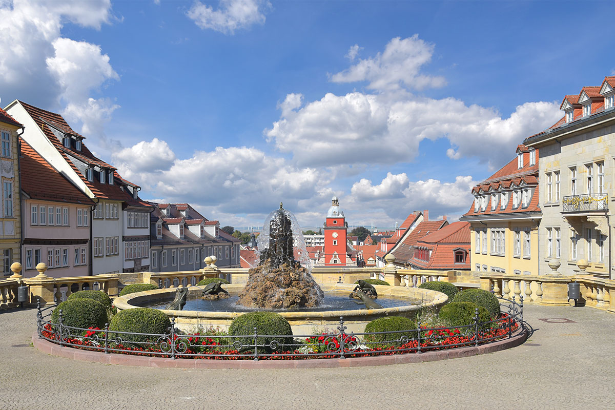 Altstadt mit Rathaus in Gotha