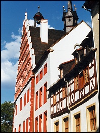 Fachwerkhäuser in Pößneck