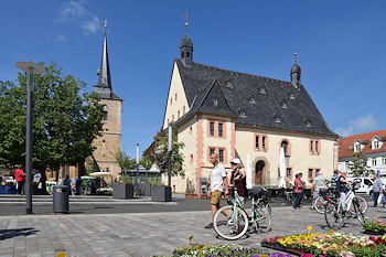 Innenstadt mit Rathaus in Sömmerda