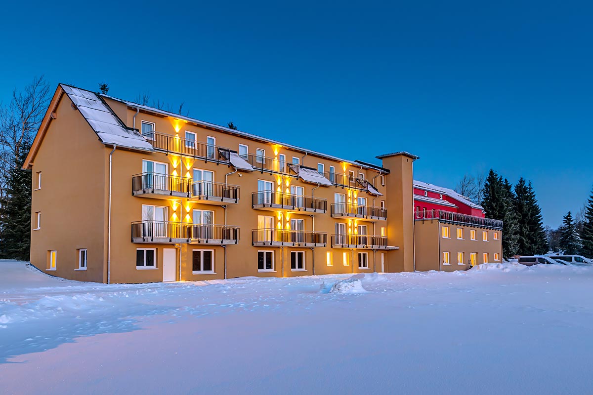 Hotel-Pension Traumblick am Abend