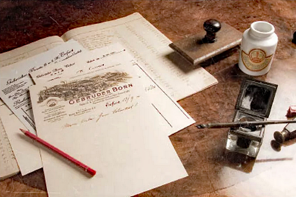 historische Dokumente der Gebrüder Born