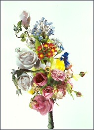 Ein Blumenstrauß aus Glas