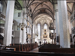 Blick in die Stadtkirche St. Andreas