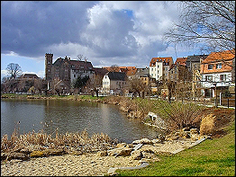 Blick auf den Ort Ronneburg