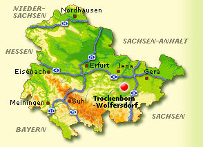 Lagekarte Trockenborn-Wolfersdorf