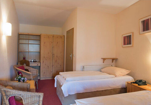 Blick in ein Gästezimmer