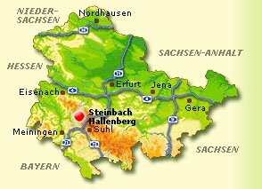 Lagekarte Steinbach-Hallenberg Lagekarte Steinbach-Hallenberg