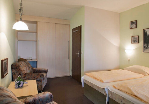 Blick in ein Gästezimmer