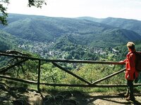 Blick auf Schwarzburg - Trippstein